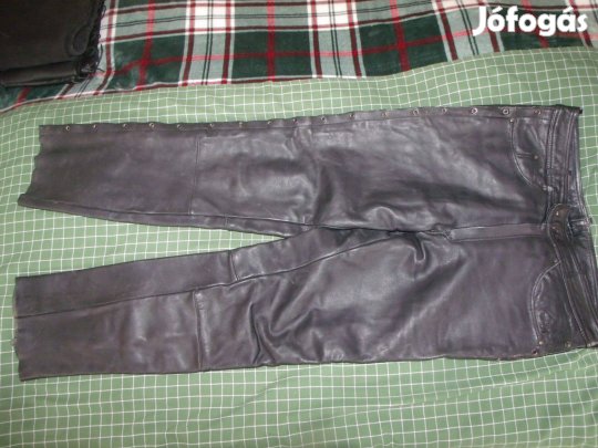 Louis 102cm fűzős motoros bőrnadrág derék 102cm motorosnadrág