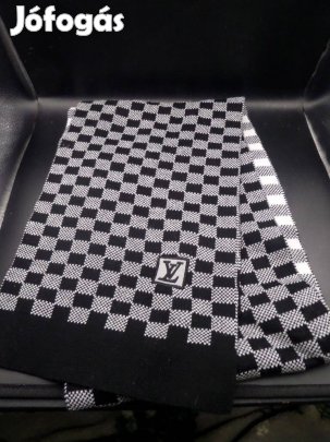 Louis Vuitton feliratos csodaszép unisex meleg kötött sál 150 x 24 cm