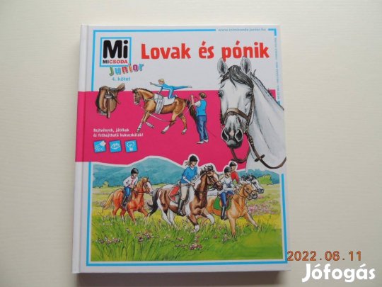 Lovak és pónik (Mi micsoda sorozat) Junior 4. kötet. Benne rejtvények,