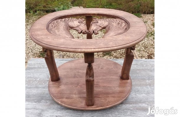 Lovas dohányzóasztal asztal lovasasztal lovasajándék faasztal