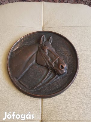 Lovas ló lovarda fém öntvény fali dísz dísztárgy falikép Kiváló ajándé
