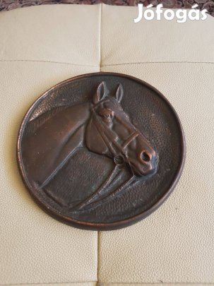 Lovas ló lovarda fém öntvény fali dísz dísztárgy falikép Kiváló ajándé