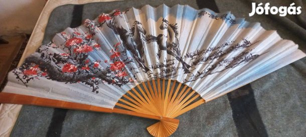 Lovas nagy méretű dísz legyező