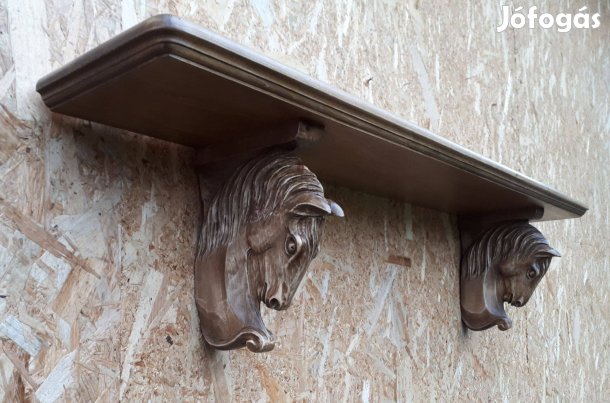 Lovasfalipolc polc falipolc fapolc lófej fafaragás lovasajándéktárgya