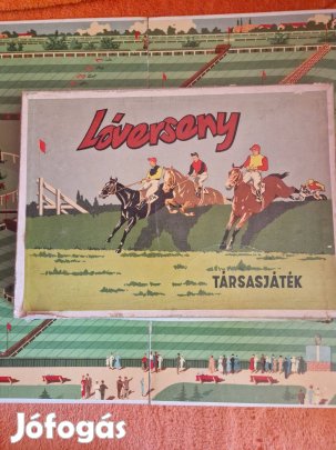 Lóverseny régi, retro társasjáték