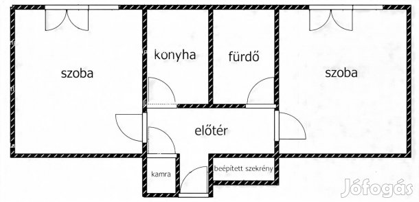 Lövölde utcában földszinti 57 m2-es 2 szobás