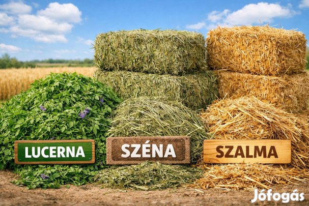 Lucerna, széna, szalma