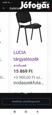 Lucia fém vázas szék 