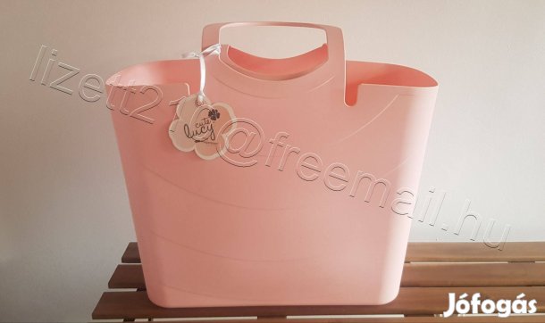 Lucy táska rózsaszín strandtáska címkés