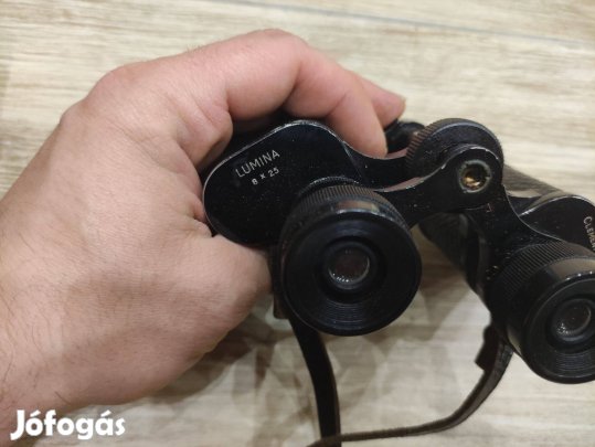 Lumina 8x25 ös régi antik fém házas távcső jó állapotban