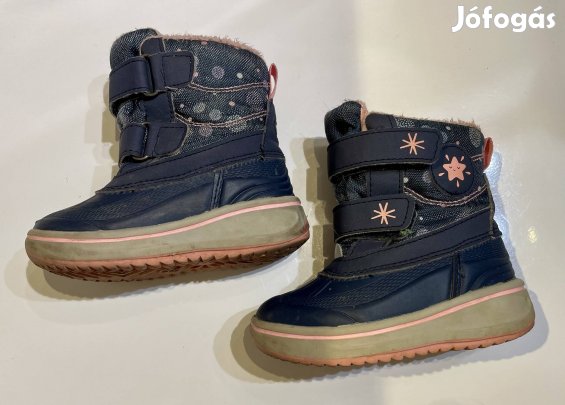 Lupilu márkájú bélelt, hótaposó téli kislány csizma, 21-es méret