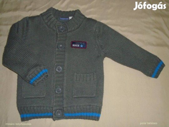 Lupilu polár béléses pulóver gombos kardigán 6-12 hó (méret 74 / 80)