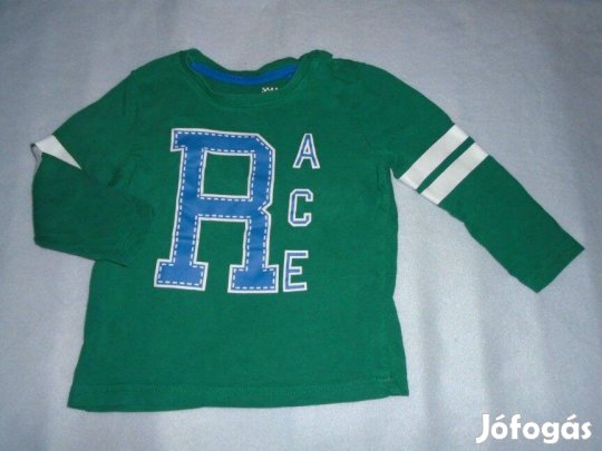 Lupilu zöld színű hosszú ujjú felső 12-24 hó (méret 86 / 92)