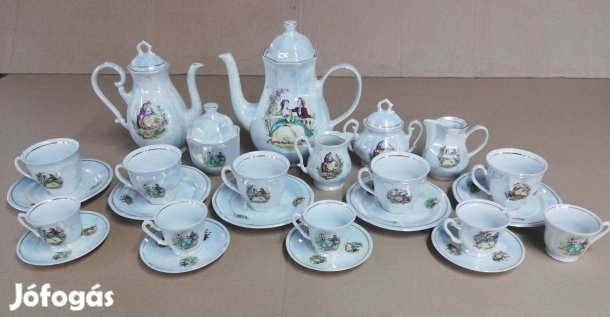 Lüsztermázas porcelán készlet