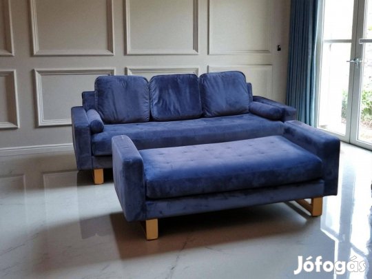 Luxus bársonykanapé NV Gallery "Midnight",3 személyes prémium kanapé