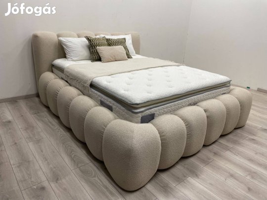 Luxus megjelenésű Bubble kárpitozott franciaágy 160x200 teljesen új
