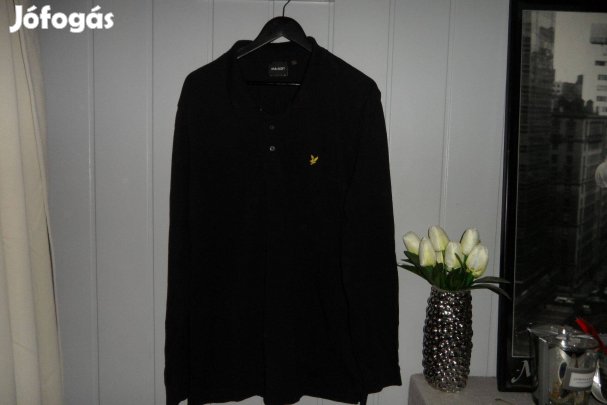 Lyle & Scott hibátlan galléros pamut póló 2 XL méret