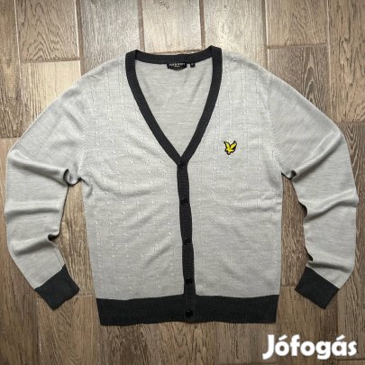 Lyle & Scott kardigán M méret szürke gombos