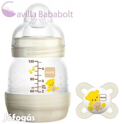 MAM Anti-Colic Cumisüveg 130 ML + MAM START Cumi 0+ Hónap