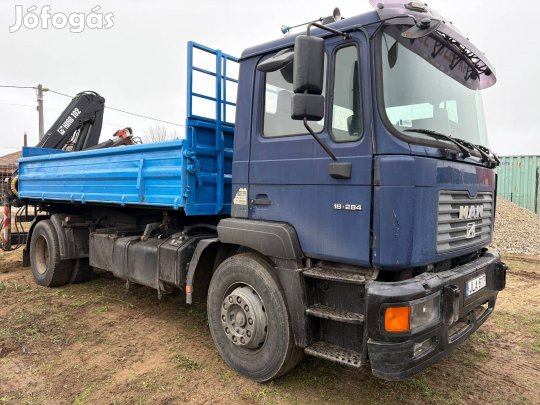 MAN 18.280 billenős Hiab 102 daruval