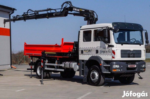 MAN TGM 18.240 4x4 háromoldalra billenőplatós darugémes teherautó