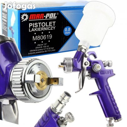 MAR-POL H2000G2 festékszóró pisztoly Hvpl 0,8 mm 100 ml M80619