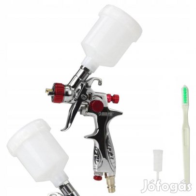 MAR-POL mini festékszóró pisztoly 0,8 mm 100ml króm M80618