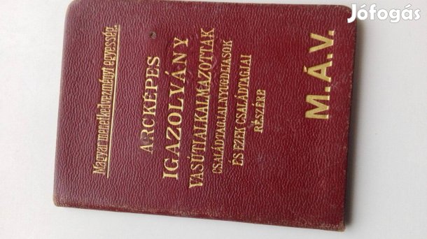 MÁV Igazolvány A Horthy korból ritka db