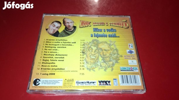 MC Haver & Tekknő Mikor a vodka a fejembe száll Cd 2014