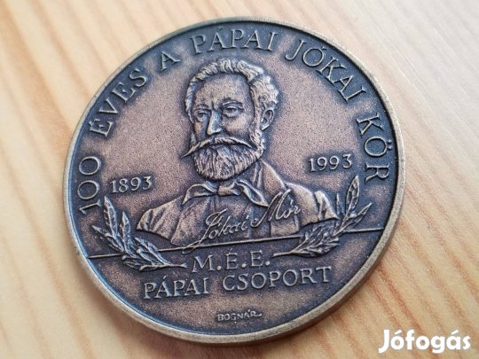 MÉE. A Pápai Jókai Kör 100 éves 1893-1993 bronz érem