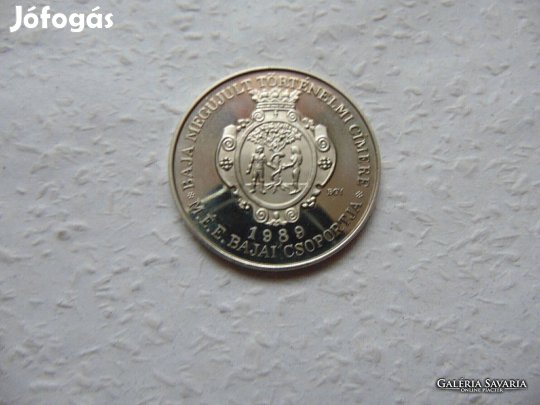 MÉE alpakka emlékérem PP Baja 1989