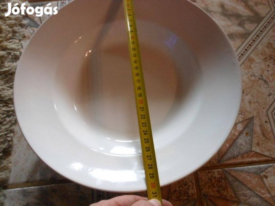 MF 30cm es nagy fehér porcelán tálaló 1db mélytányér
