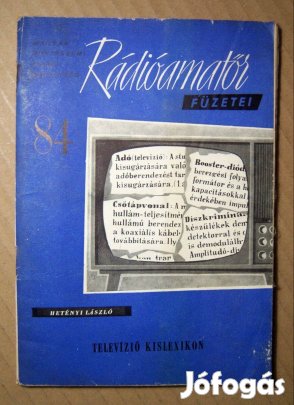 MHS Rádióamatőr Füzetei 84. Televízió Kislexikon (Hetényi László) 1964