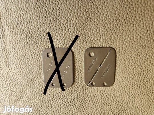 MH eredeti magyar katonai honvédségi azonosító " Dögcédula "