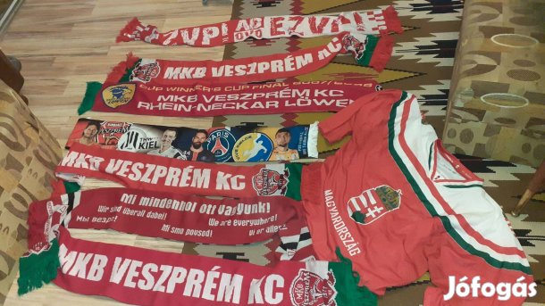 MKB Veszprém 7 db szurkolói sál + 1 mez