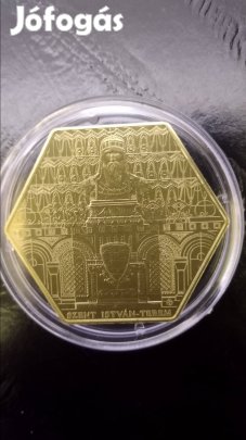 MNB Szent István-terem hexagon emlékpénzérme 