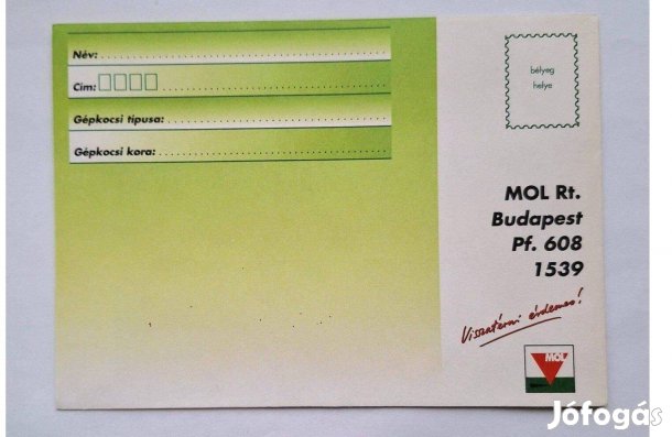 MOL retro boríték a 90-es évekböl. Új állapotban