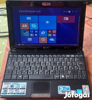 MSI U123 Netbook Szép állapot, jó akku, azonnal használható!