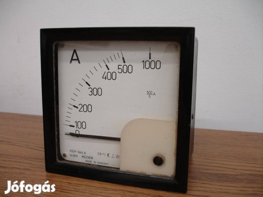 MSZ 808 1000A tábla műszer amper mérő analóg retró ipari áramerősség m