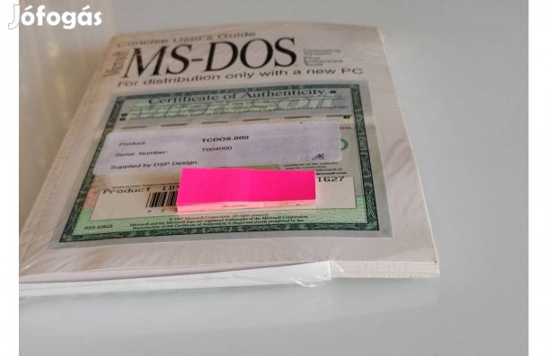 MS-DOS Felhasználói kézikonyv és 3,5" lemezek
