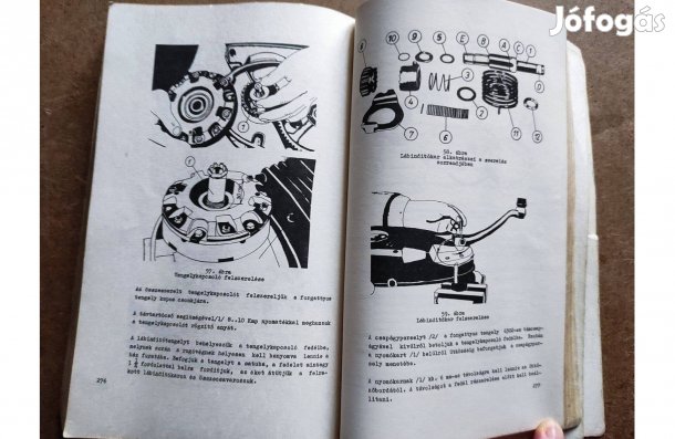 MZ 250 Műhelyben használt javítási könyv és iránydíjak