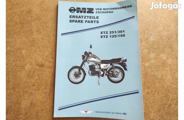 MZ ETZ 125, 150, 251, 301 alkatrészkatalógus