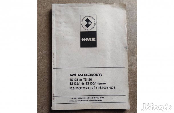 MZ TS 125, 150, Es 125/1, 150/1 javítási könyv + elektromos rajzzal