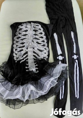 M/38-s csontváz jelmez, ruha + harisnya