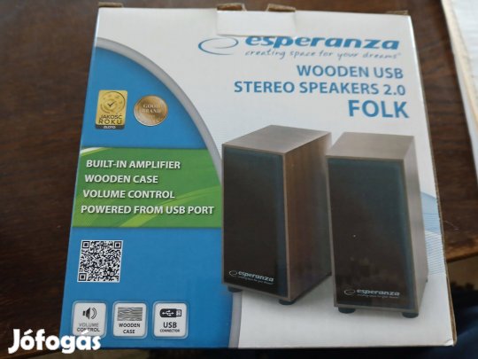 M-73. Esperanza Bluetooth 2db-os Stereó Hangfal Új Bontatlan :