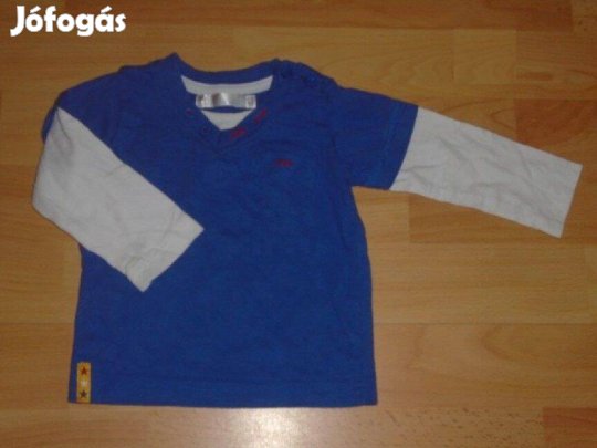 M&Co kék hosszú ujjú felső 6-9 hó (méret 74)