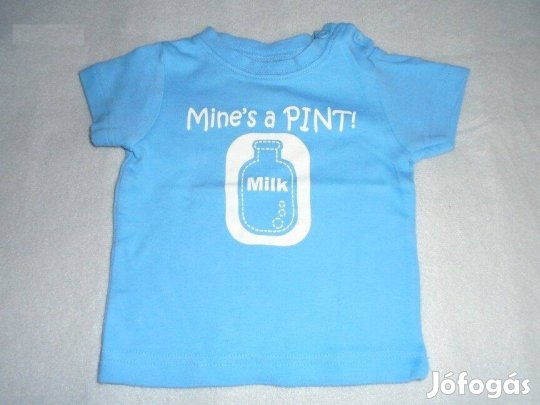 M&Co kék mintás póló 3-6 hó (méret 68)