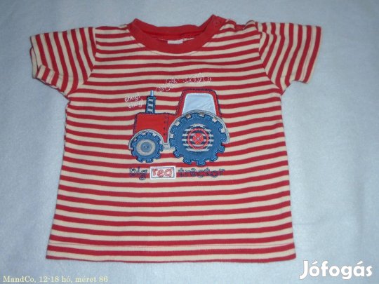 M&Co traktor mintás póló 12-18 hó (méret 86)