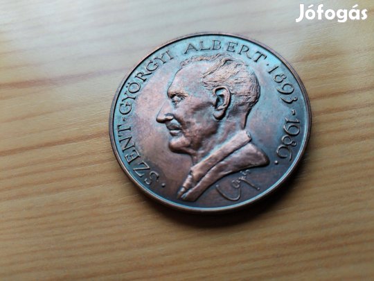 M.Élettani Társaság Szeged Szent-Györgyi Albert 1988-as bronz