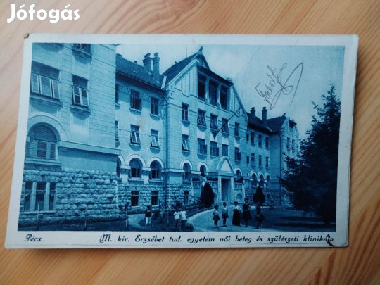 M.Kir.Erzsébet Tud. Egyetem 1924-es ritka Pécsi képeslap